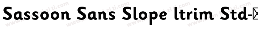 Sassoon Sans Slope ltrim Std字体转换